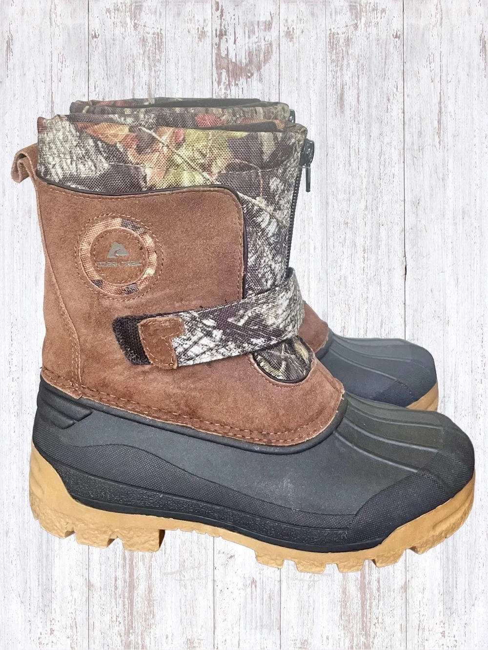 Ozark Trail Winter Pak Camouflage Kids Snow Boots Unisex Size 2
